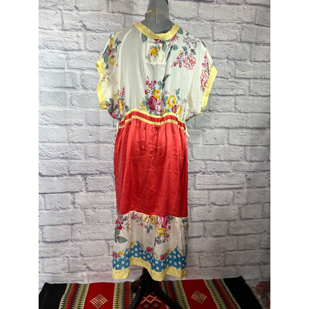 Johnny Was Boho Silk Patchwork Embroidered Kaftan… - image 3